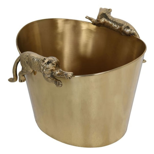 Brass Leopard Wine Cooler