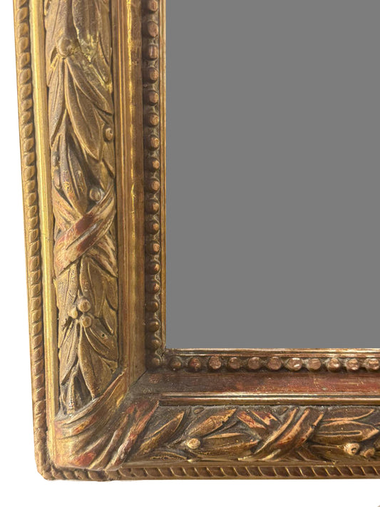 A Pair Of Unusual Antique English Gilded Mirrors – 19th Century