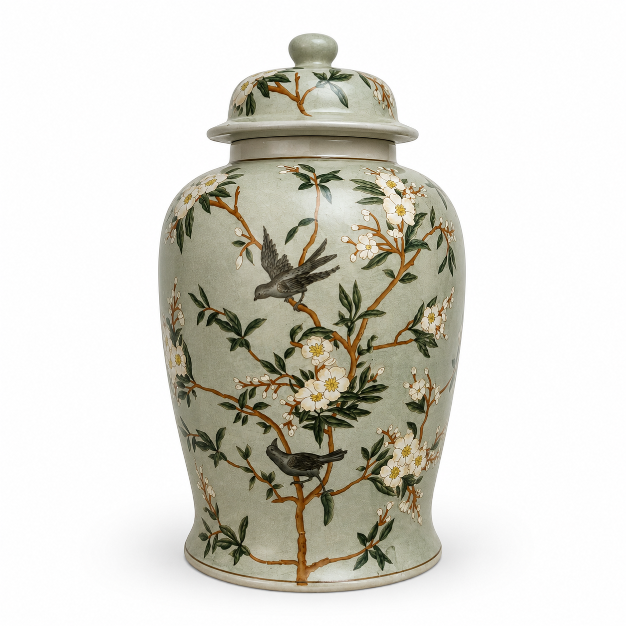 Cherry Blossom Large Temple Jar