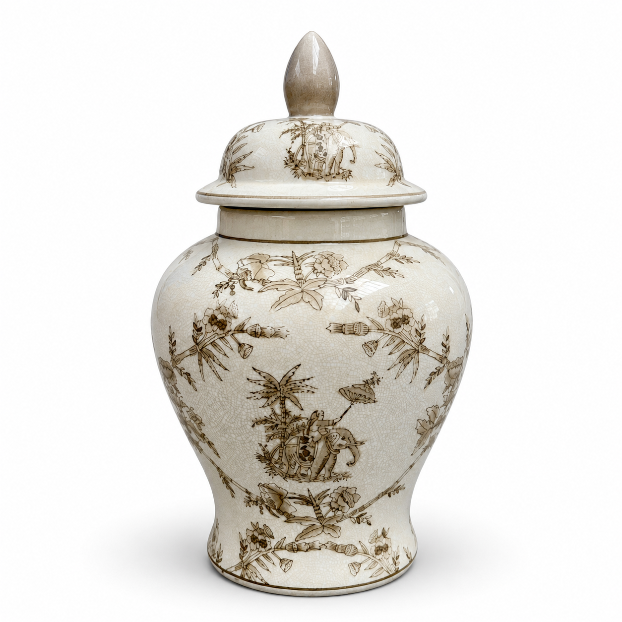 Coromandel Gris Large Temple Jar