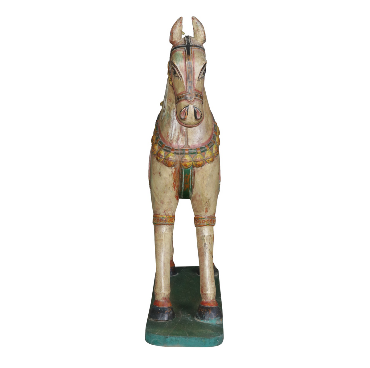 Hand Carved Temple Horse Sculpture