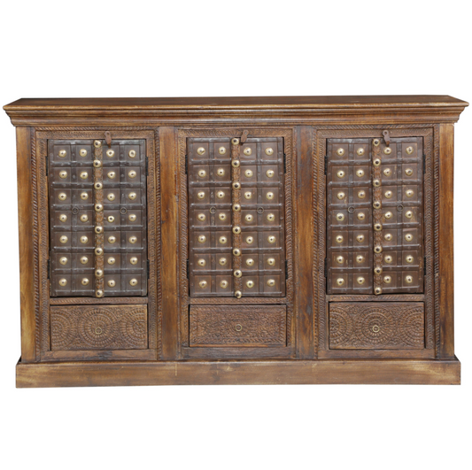 Indian Brass Clad Sideboard