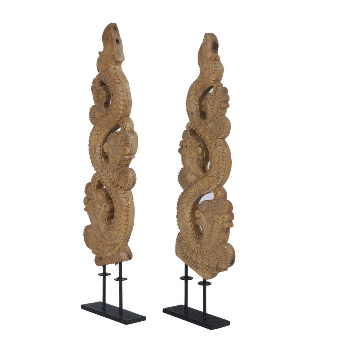 An Impressive Pair Of Antique Indian carvings,