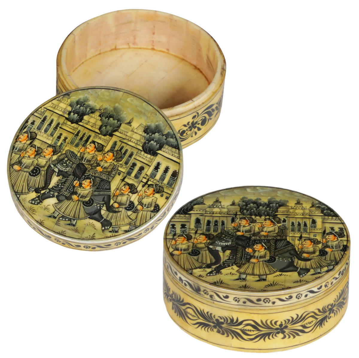 Hand Painted Bone box