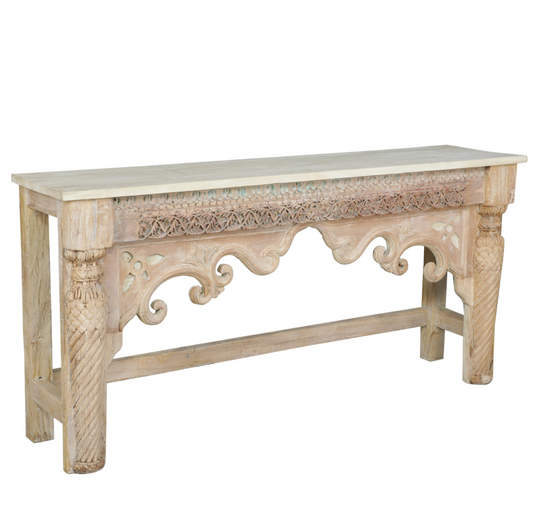 Hand Carved Indian Console Table