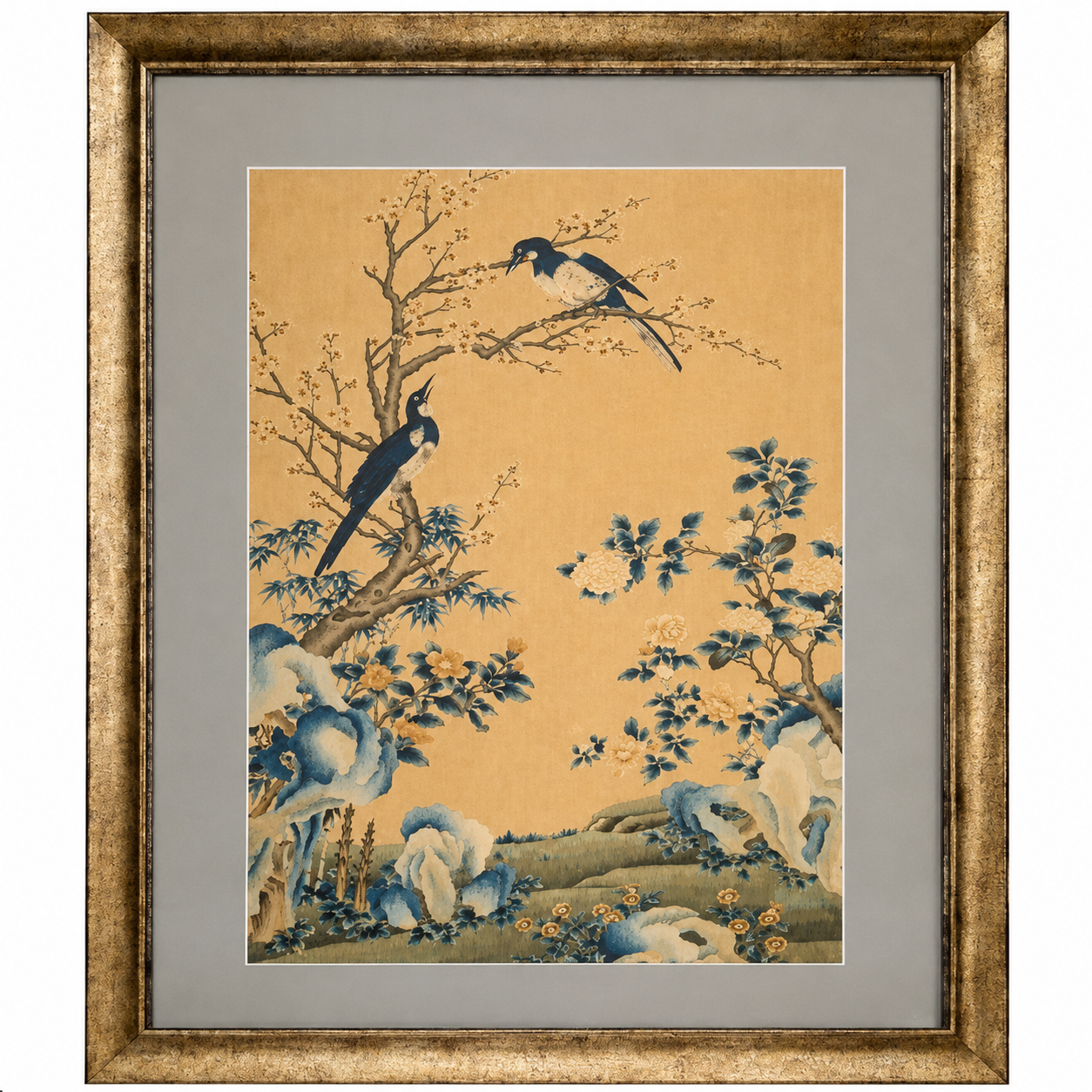 Framed Chinoiserie Bird Print