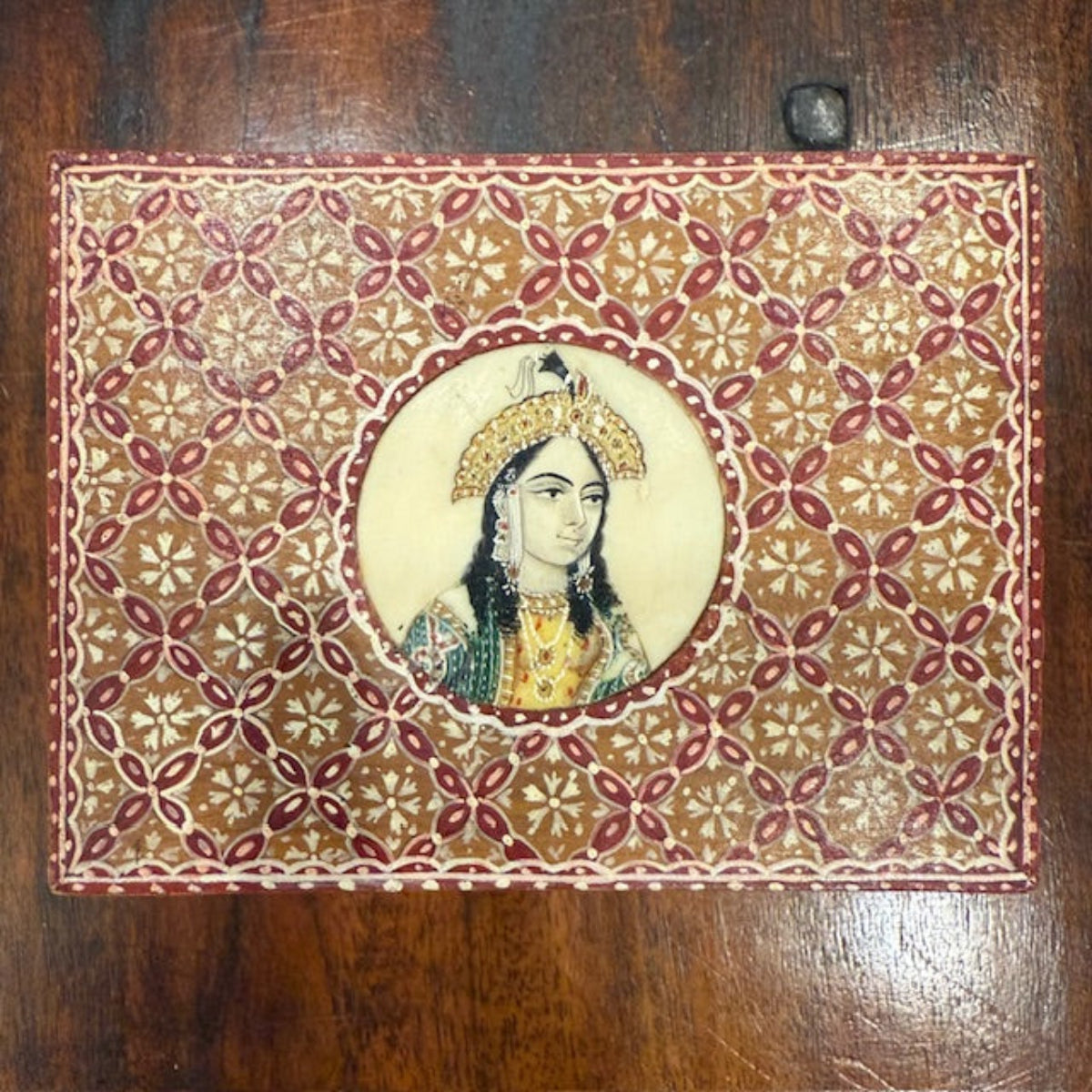 Indian Box Inlaid With A Miniature Painting