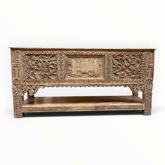 Hand Carved Indian Console Table