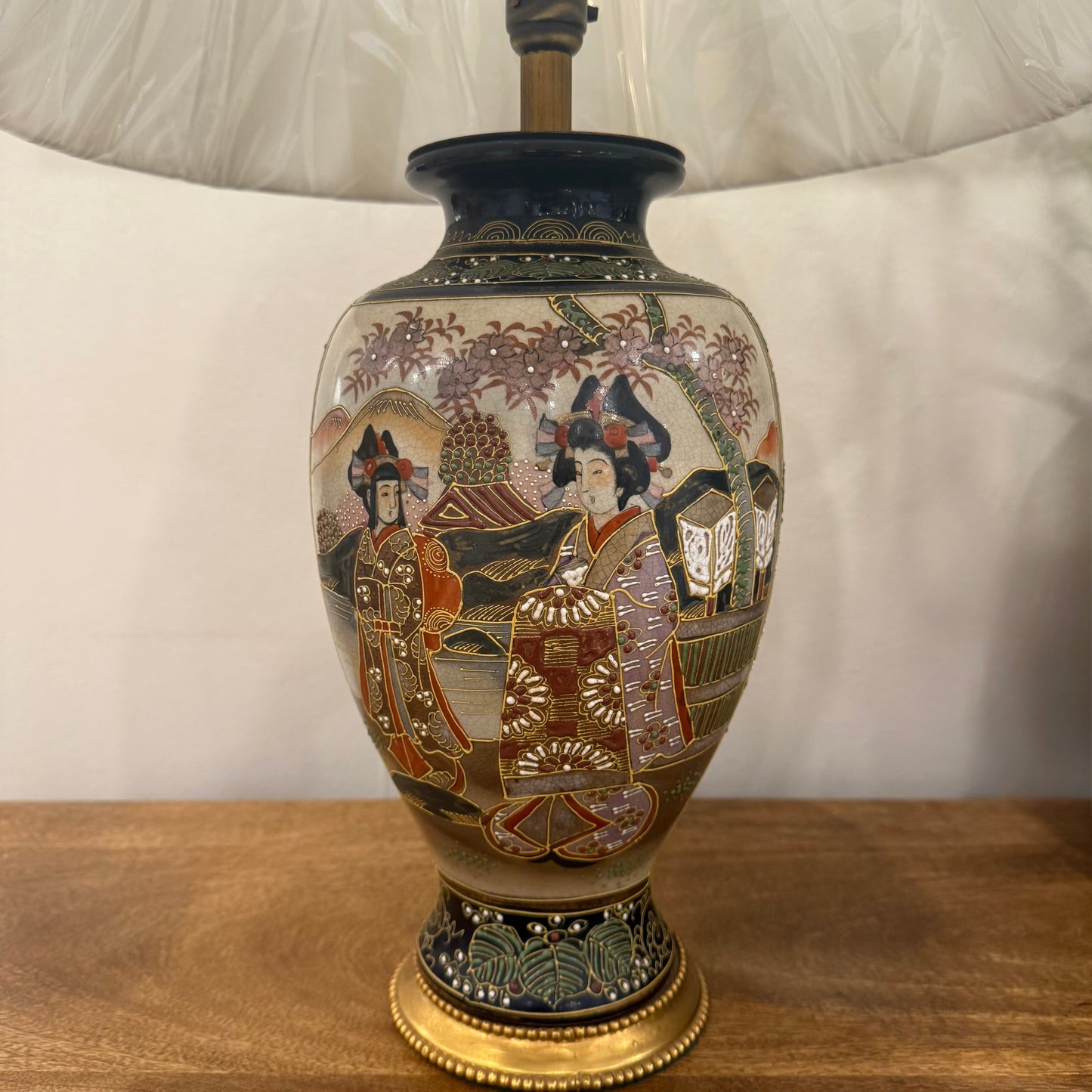 A Pair Of Japanese Satsuma-Style Lamp Base