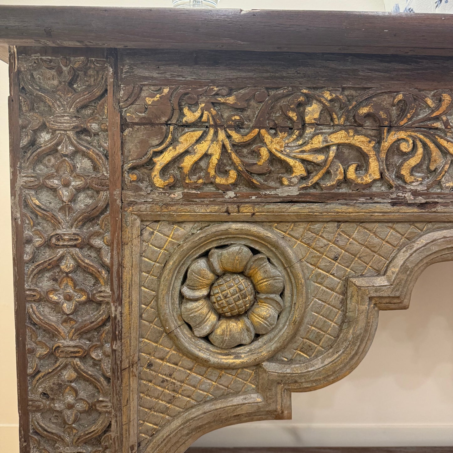 Hand-Carved Indian Console Table