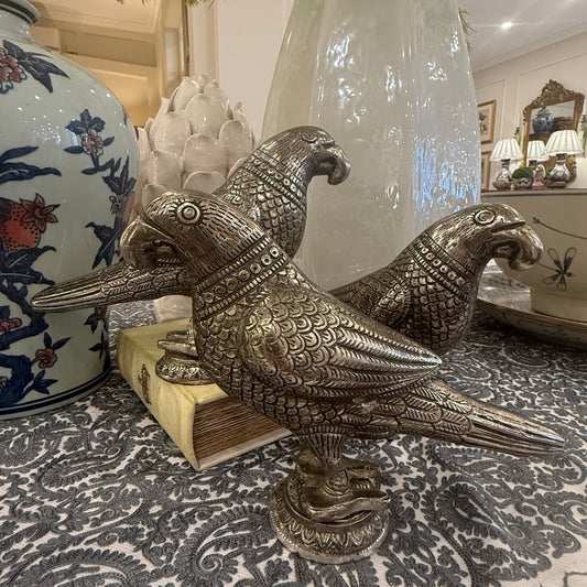 Handcrafted Metal Bird Sculptures