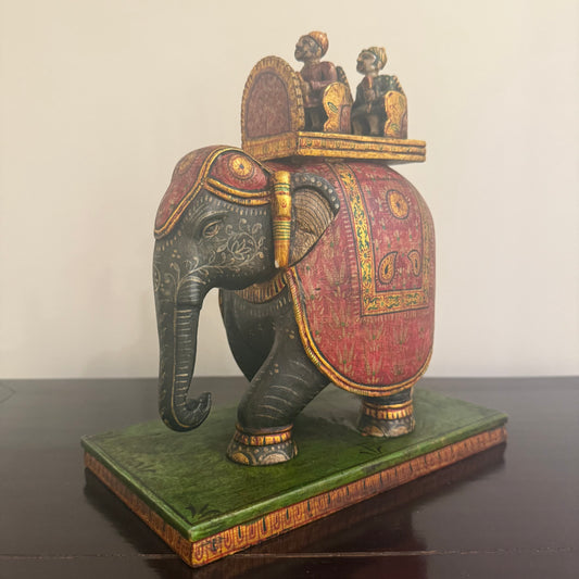 Hand‑Painted Elephant with Royal Howdah