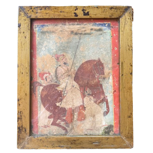 Vintage Indian Equestrian Painting