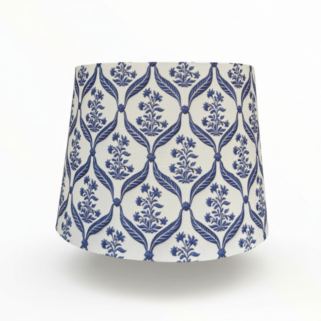 Blue Trellis Drum Shade 36 cm