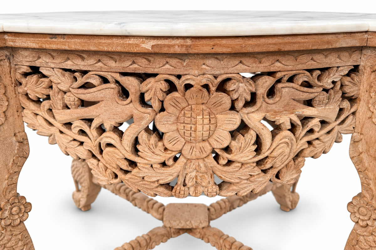 Carved Marble Top Table