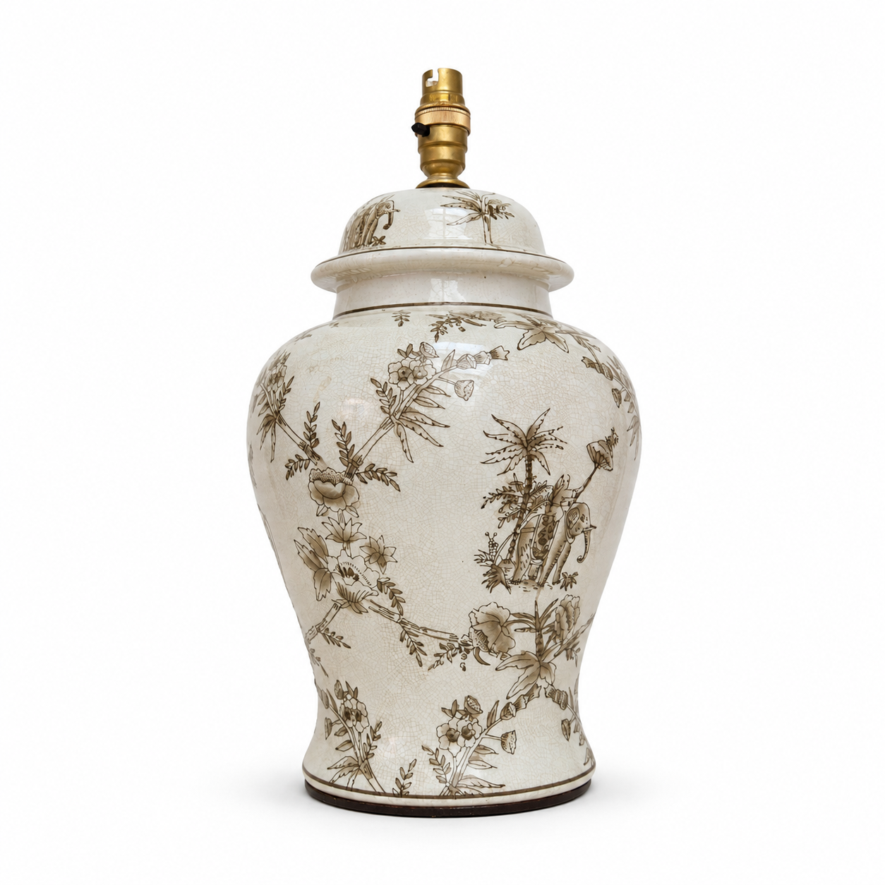 Coromandel Gris Temple Jar Lamp Base 36cm