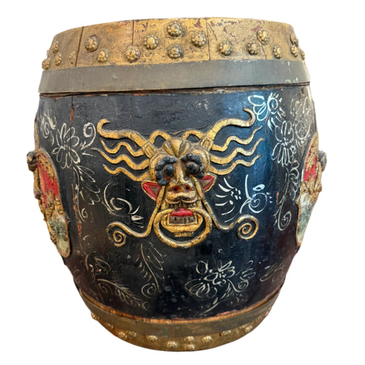 Oriental Decorative Barrel