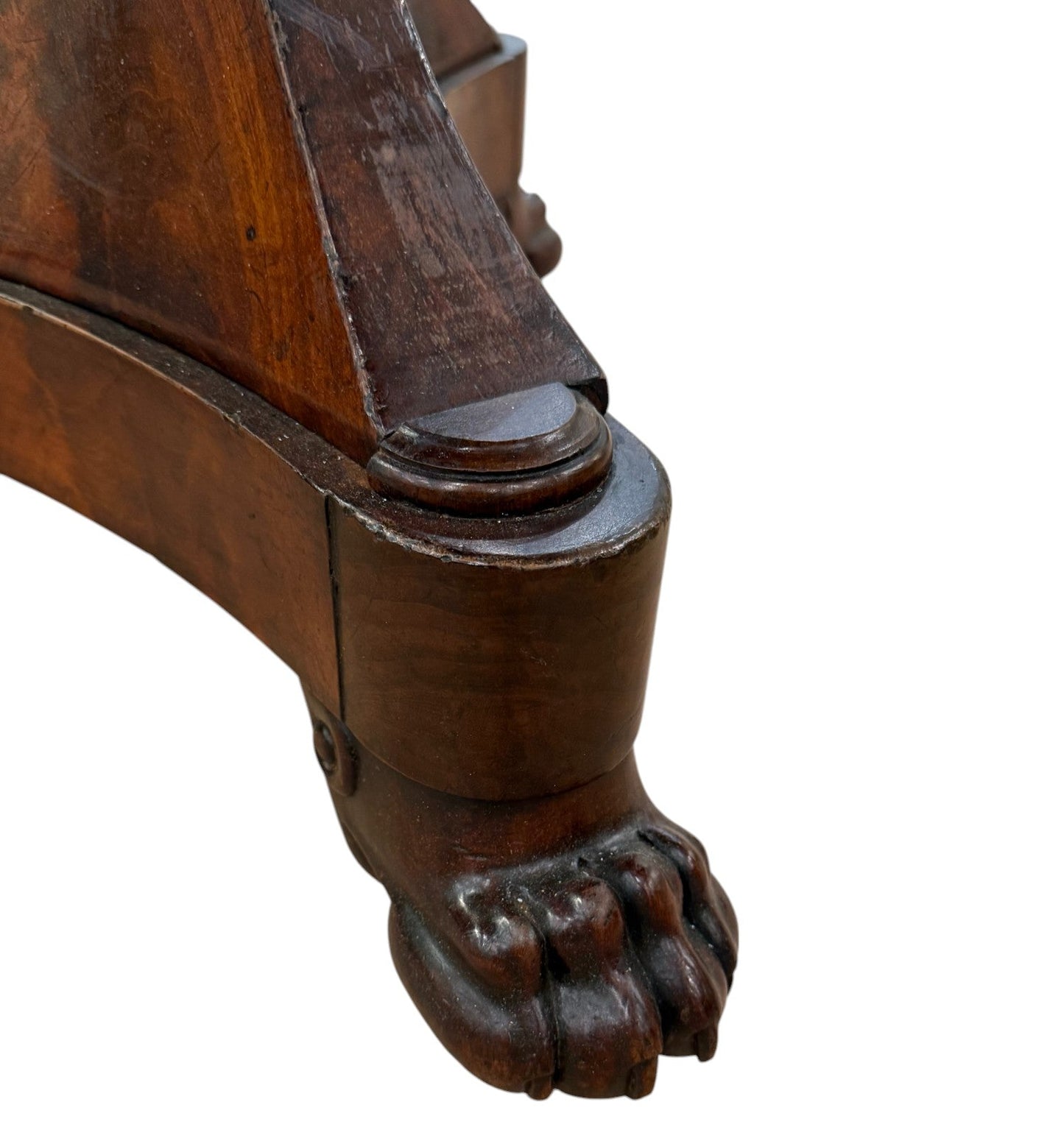 Antique French Marble-Top Occasional Table With Claw Feet