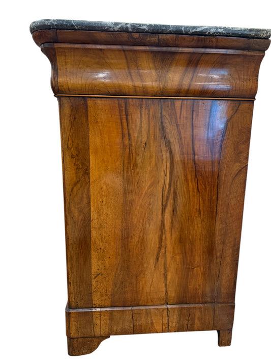 Louis Philippe Mahogany Commode With Marble Top