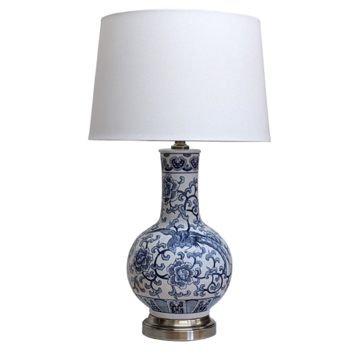 Oriental Peony Table Lamp