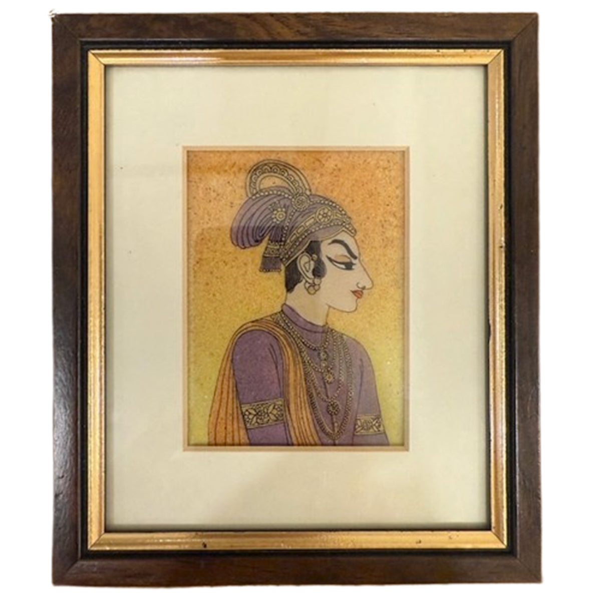 Original Miniature Gemstone Painting Of An Indian Prince