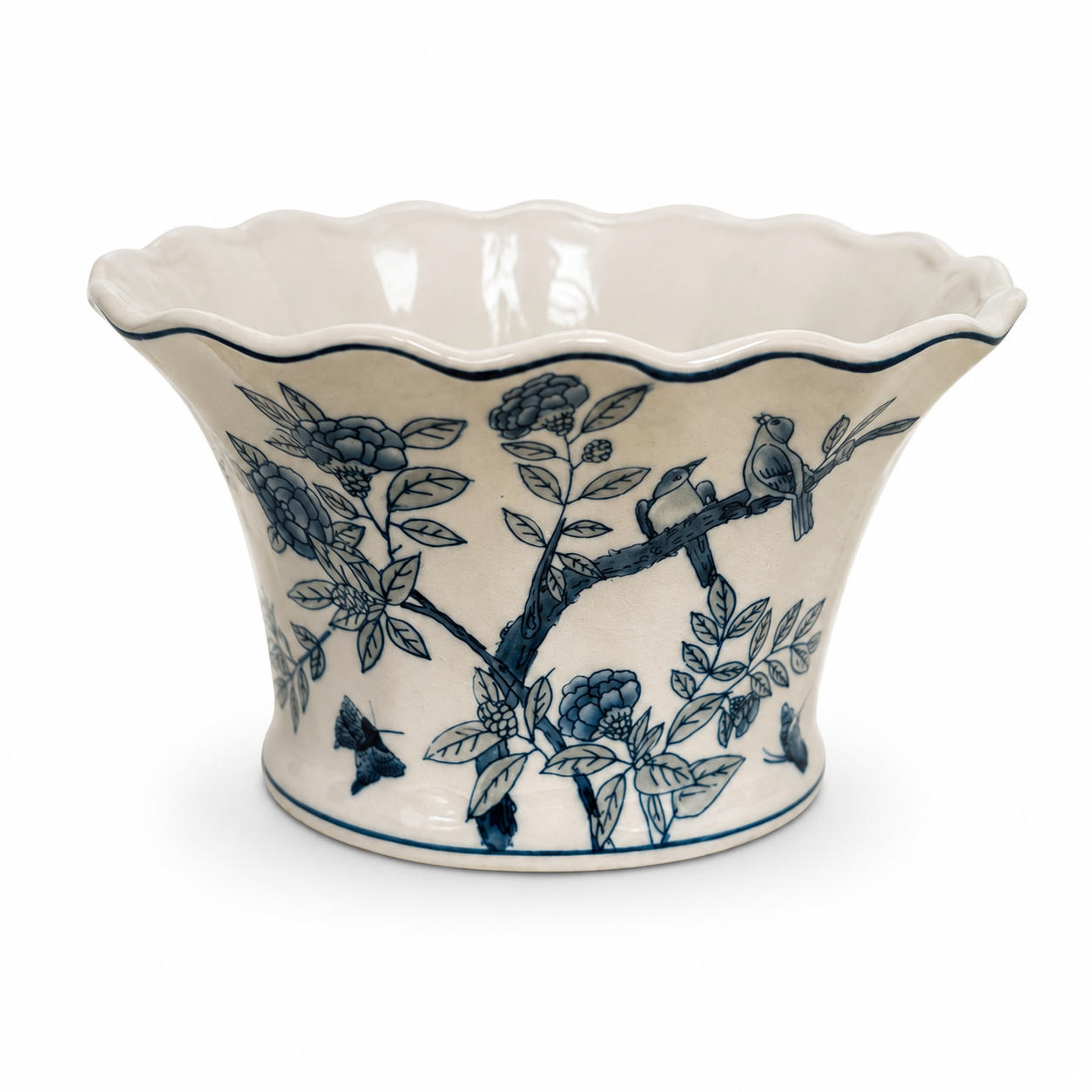 Tree Of Life Scalloped Top Planter