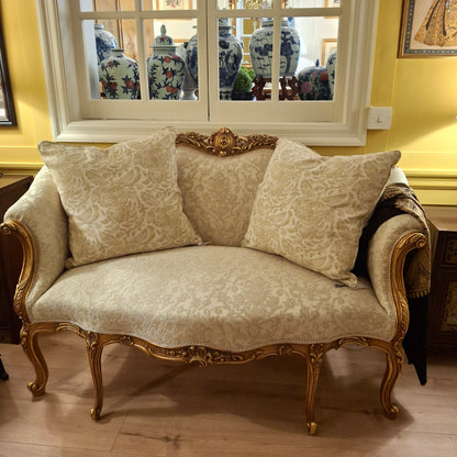 Louis XV Giltwood Settee