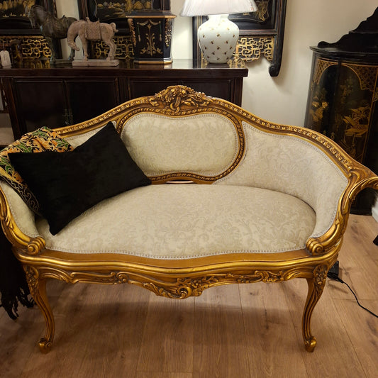 Louis XV Giltwood Love Seat