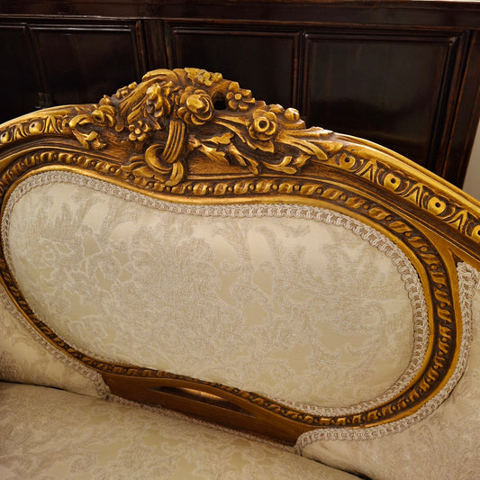 Louis XV Giltwood Love Seat