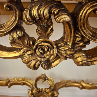 Italian Gilt Console Table with Marble Top