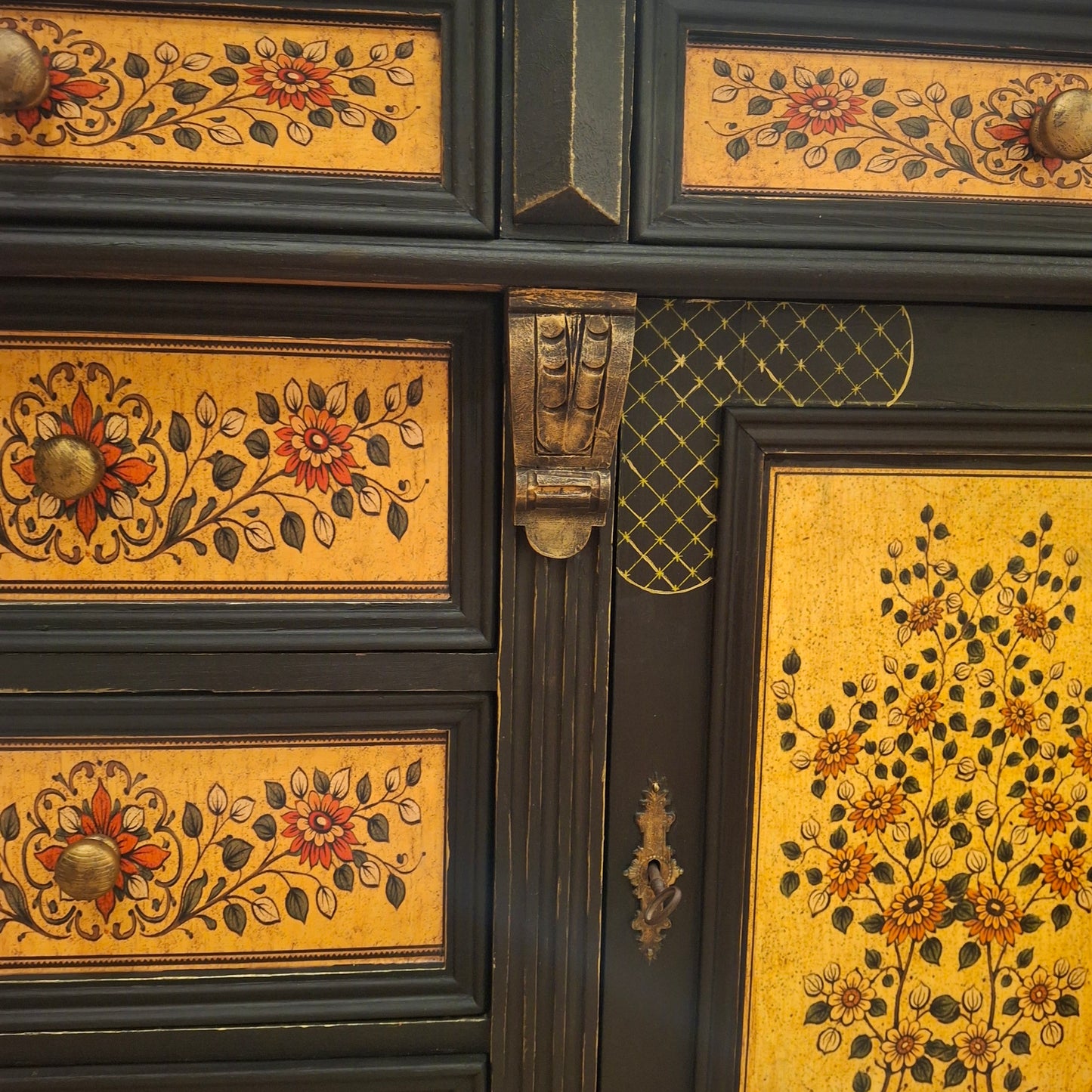A Striking Hand‑Finished Sideboard