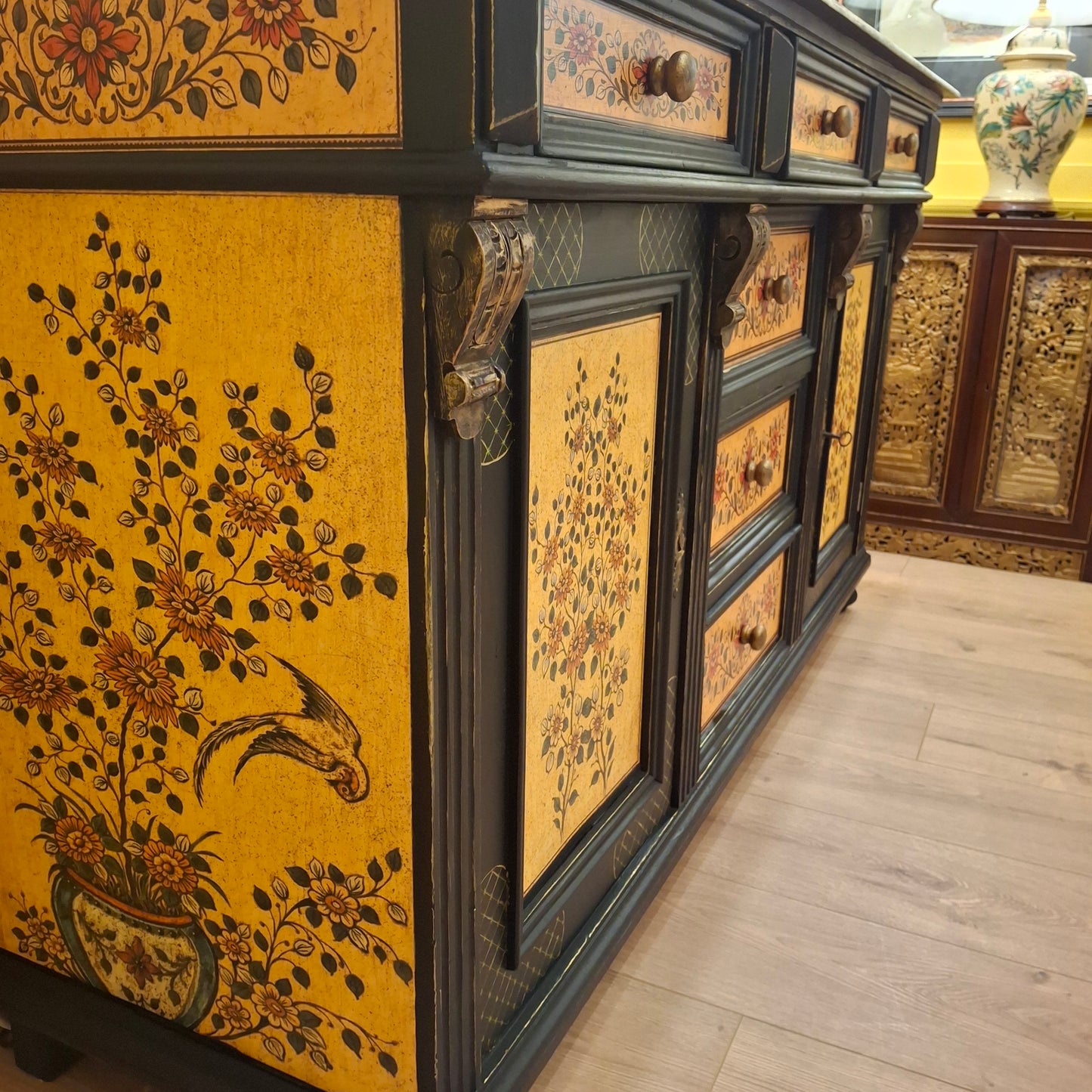 A Striking Hand‑Finished Sideboard