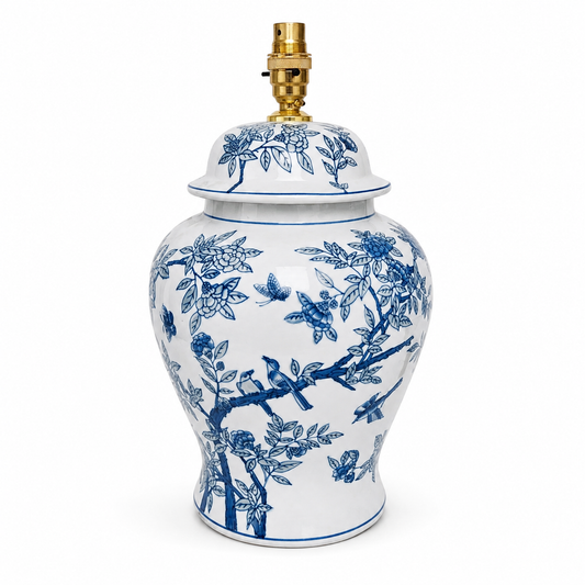Tree Of Life Ceramic Temple Jar Lamp Base