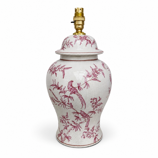 Toile de Chine Temple Jar Ceramic Lamp Base