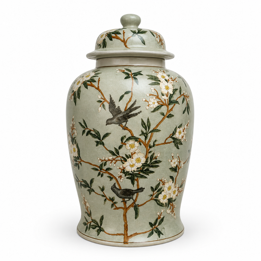 Cherry Blossom Large Temple Jar