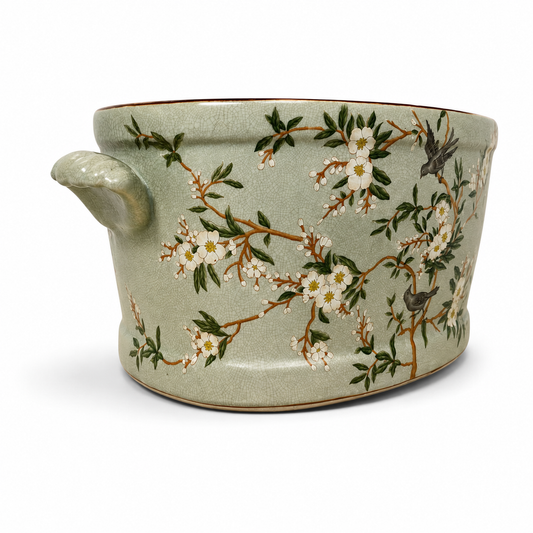 Cherry Blossom XL Oval Cache Pot