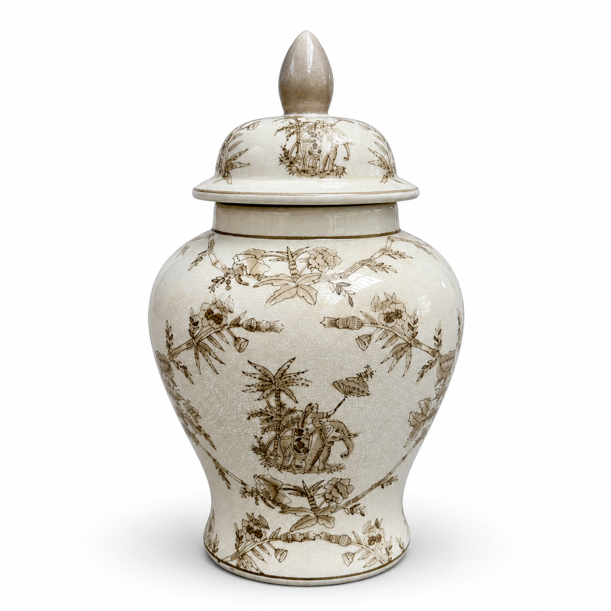 Coromandel Gris Large Temple Jar