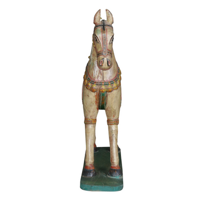 Hand Carved Temple Horse Sculpture