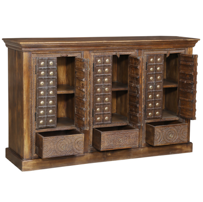 Indian Brass Clad Sideboard