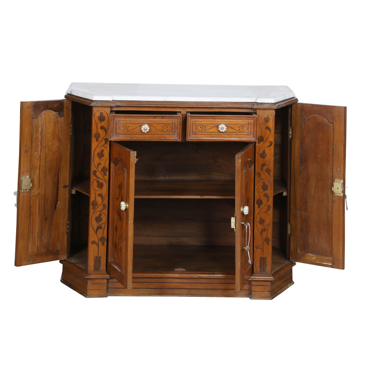 Marbled Topped Inlay Cabinet