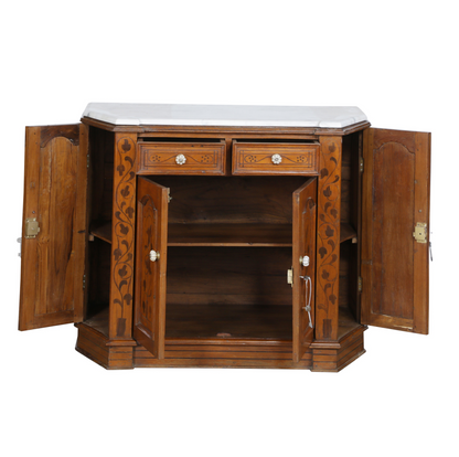 Marbled Topped Inlay Cabinet
