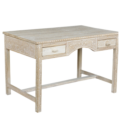 Bleached Bone Inlay Desk