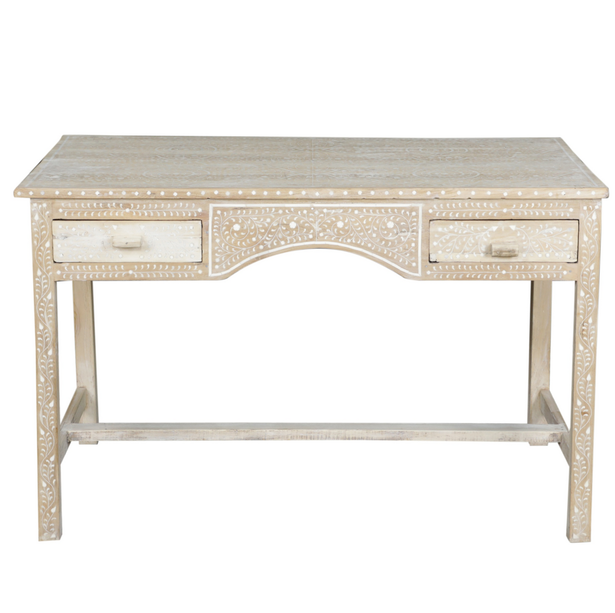 Bleached Bone Inlay Desk