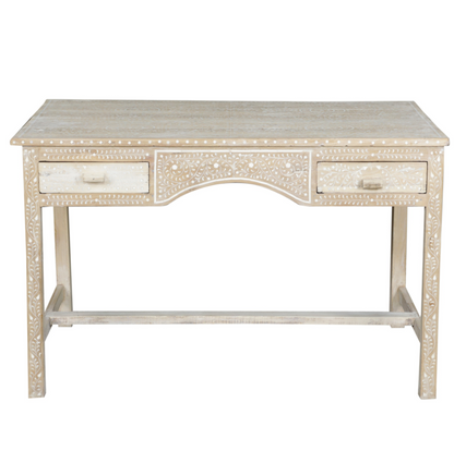 Bleached Bone Inlay Desk