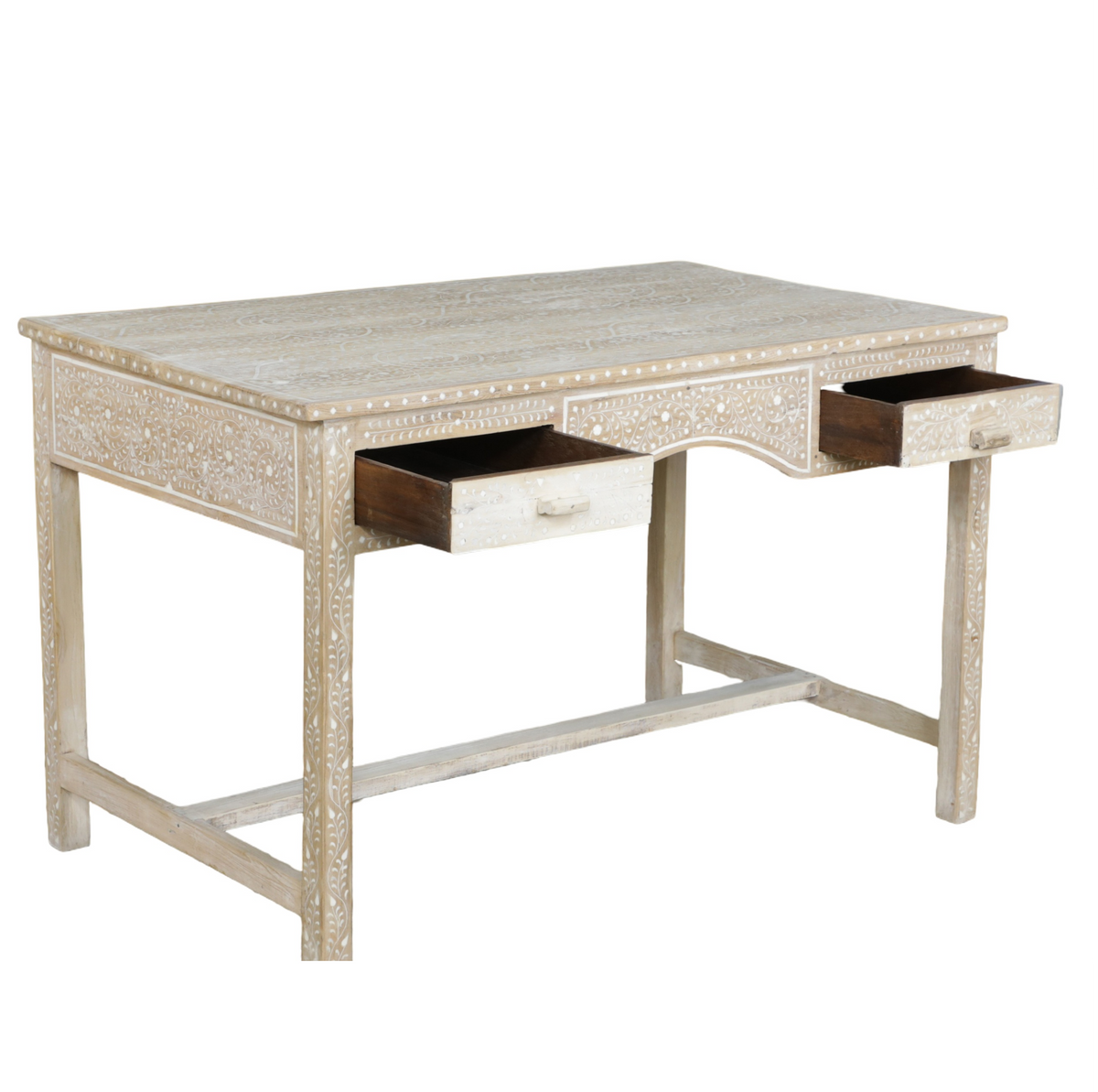 Bleached Bone Inlay Desk