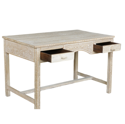 Bleached Bone Inlay Desk