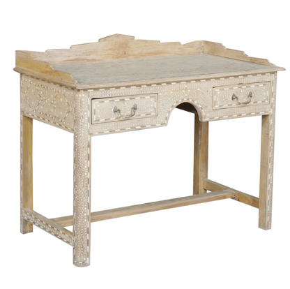 Bleached Bone Inlay Desk