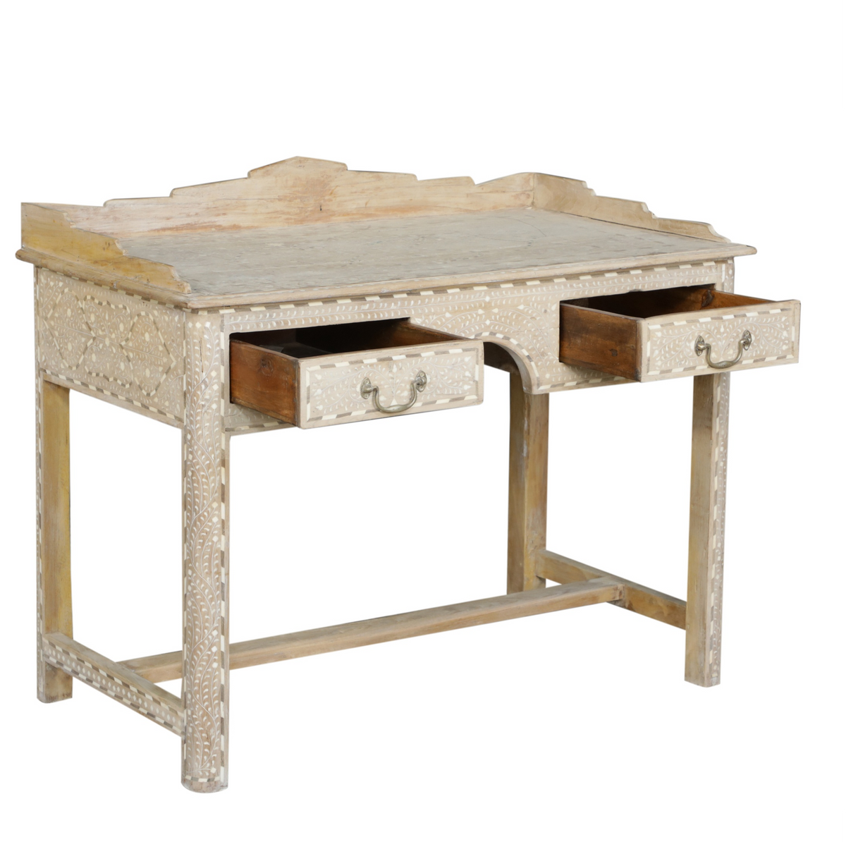 Bleached Bone Inlay Desk