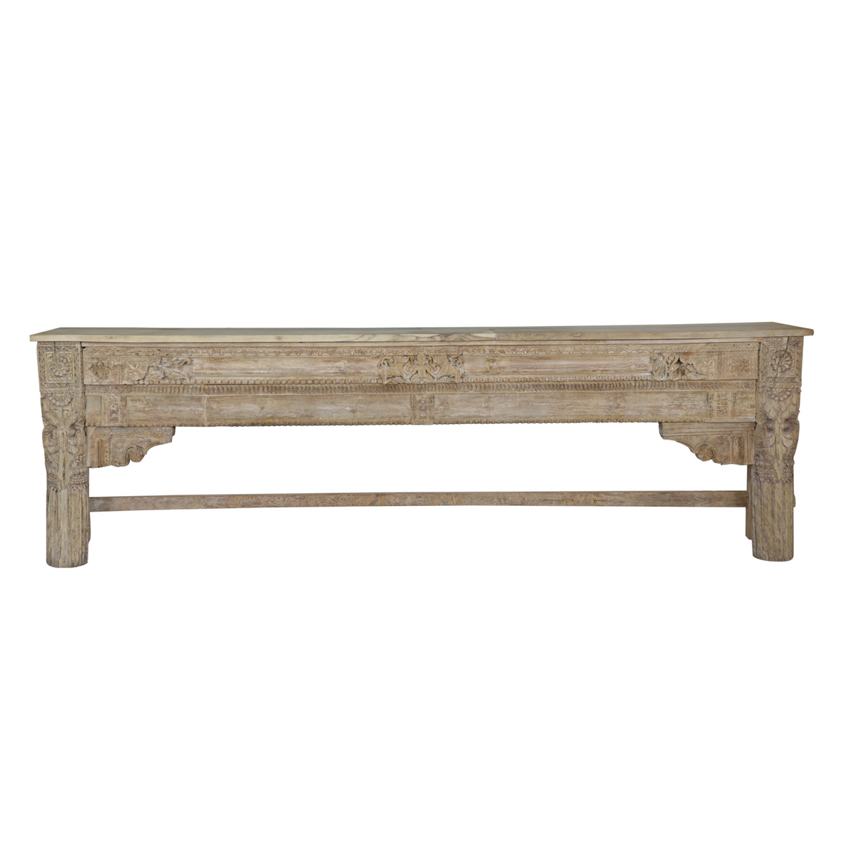 Reclaimed Hand Carved Indian Console Table