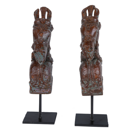 A Pair Of Antique Horse Sculptures